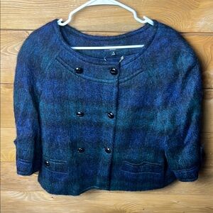 Talbots Blue and Green Plaid Blazer